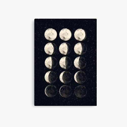 Canevas Imprimer Cycle Lunaire Impression Sur Toile Art Dcoration Murale/ 40x50cm Ou 40x40cm