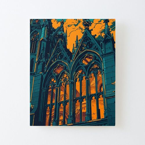 Canevas Imprimer Gargouilles Grimoires : Architecture Gothique - Dark Academia Aesthetic Sans Cadre 40x50cm Diy Installer