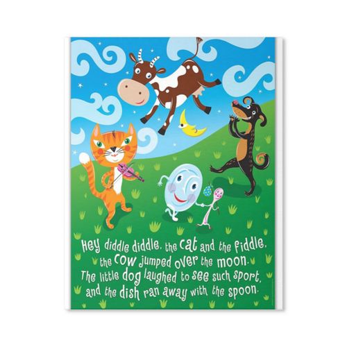 Canevas Imprimer Hey Diddle Diddle - Comptines Sans Cadre 40x50cm Diy Installer