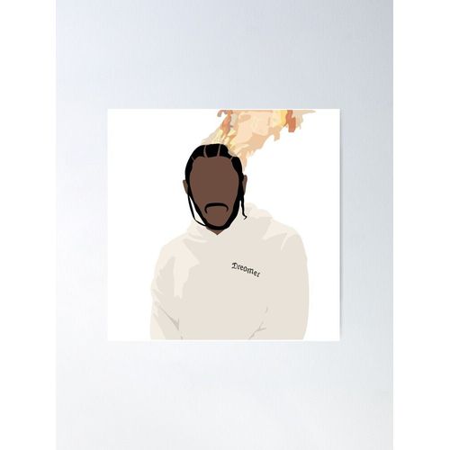 Canevas Imprimer Kendrick Lamar - En Feu Impression Sur Toile Diy Installer/ 40x50cm Ou 40x40cm