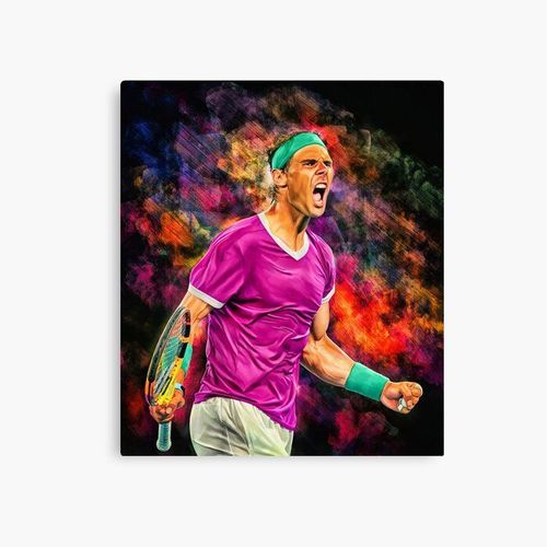 Canevas Imprimer Rafael Nadal Rugit En Tant Que Champion De L'open D'australie 2022. Affiche Murale D'?Uvres D'art Numriques. Cadeau Impression Sur Toile Art Dcoration Murale/ 40x50cm Ou...