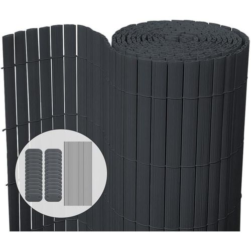 Canisse En Pvc Brise Vue Ultra Renforc Avec Attaches De Fixation Double Face Pour Jardin Balcon Et Terrasse Rsistante  La Corrosion Et Aux Intempries 80x300cm Gris