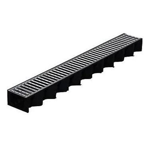 Caniveau Pp Noir Grille Galva 12,9 X 100 Cm