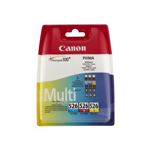 Canon 526 Multipack - Cartouche D'encre Jaune, Cyan, Magenta