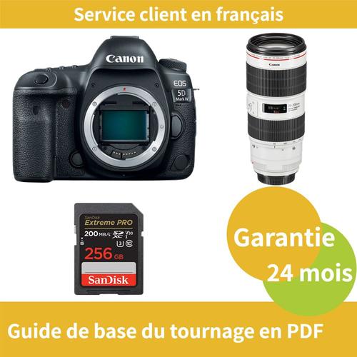 Canon EOS 5D Mark IV Camra+Canon Objectif EF 70-200mm f/2.8 L IS III USM+SanDisk 256 Go Extreme PRO carte SDXC UHS-I jusqu' 200