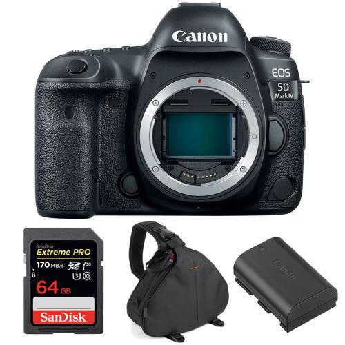 Canon EOS 5D Mark IV Nu + SanDisk 64GB Extreme PRO UHS-I SDXC 170 MB/s + Canon LP-E6N + Sac | Garantie 2 ans