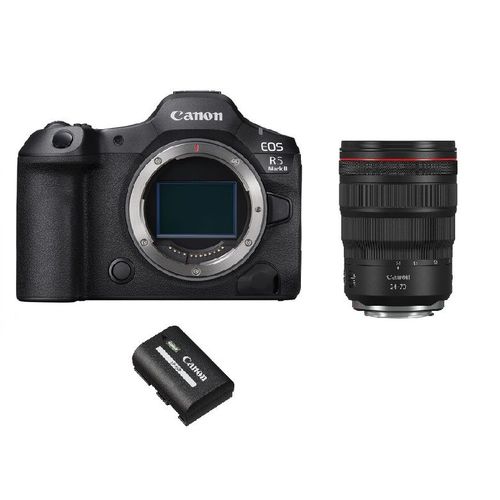 Canon EOS R5 II Botier + objectif Canon RF 24-70 mm f/2.8L IS USM + Canon LP-E6P batterie