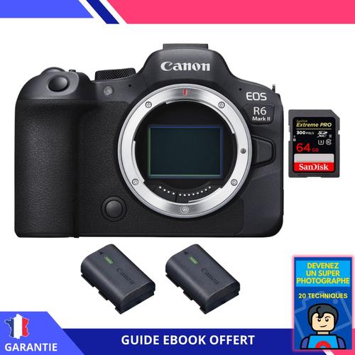 Canon EOS R6 Mark II + 1 SanDisk 64GB Extreme PRO UHS-II 300 MB/s + 2 Canon LP-E6NH + Ebook 