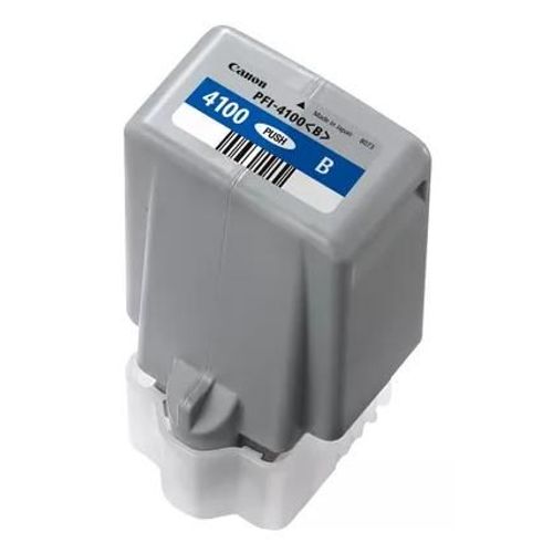 Canon Pfi-4100 B - 80 Ml - Bleu - Original - Bote De Suspension - Rservoir D'encre - Pour Imageprograf Pro-1100