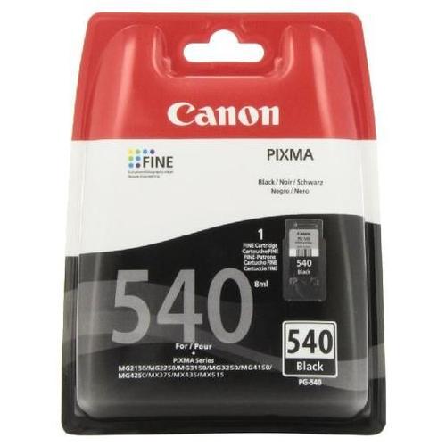 Canon Pg-540 - Noir - Originale - Cartouche D'encre - Pour Pixma Mg3150, Mg3250, Mg3510, Mg3550, Mg3650, Mg4250, Mx395, Mx455, Mx475, Mx525, Mx535