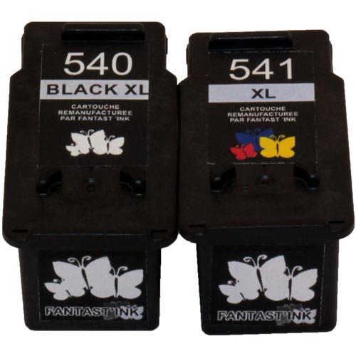 Canon Pg-540 Cl-541 : Lot 2 Cartouches Compatible Pour Pixma Mg3200 Mg3250 Mg3500 Mg3550 Mg4150 Mg4250 Pg540 Cl541