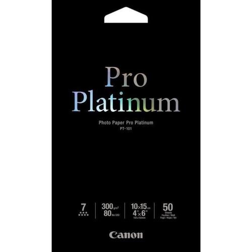 Canon Pt-101 Papier Photo Pro Platinium - 50 Feuilles Format 10 X 15 Cm