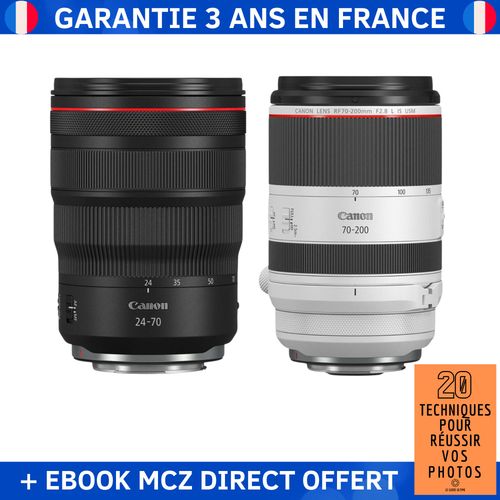 Canon RF 24-70 mm F2.8L IS USM + Canon RF 70-200 mm F2.8L IS USM + Ebook '20 Techniques pour Russir vos Photos' - Objectif Canon RF