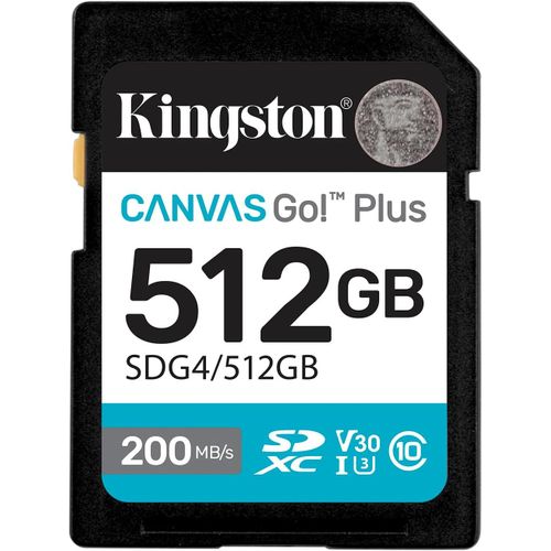 Canvas Go Plus Sdxc Memory Card Gen4 200Mb/S C10 Uhs-I U3 V30 512Gb-Sdg4/512Gb[LOT6240167]