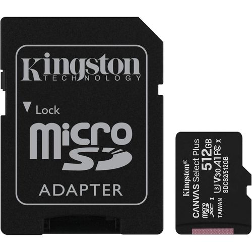 Canvas Select Plus Carte MIcro SD SDCS2/512GB Class 10 + Adaptateur inclus