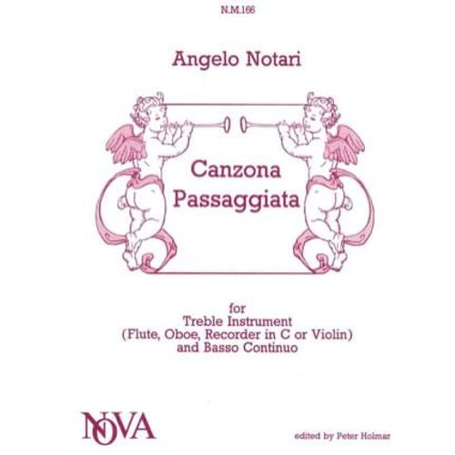 Canzona Passaggiata For Treble Instrument (Flute, Oboe, Recorder In C Or Violin) And Basso Continuo