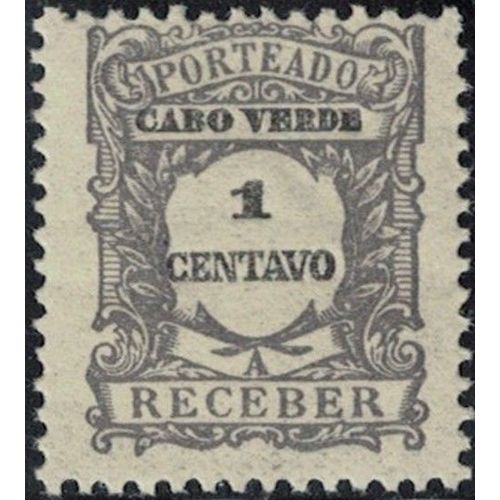 Cap Vert 1921 Porteado A Receber 1 Centavo Y&T Cv T22 Rp404