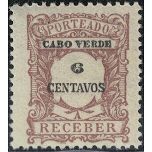 Cap Vert 1921 Porteado A Receber 6 Centavos Y&T Cv T26 Rp406