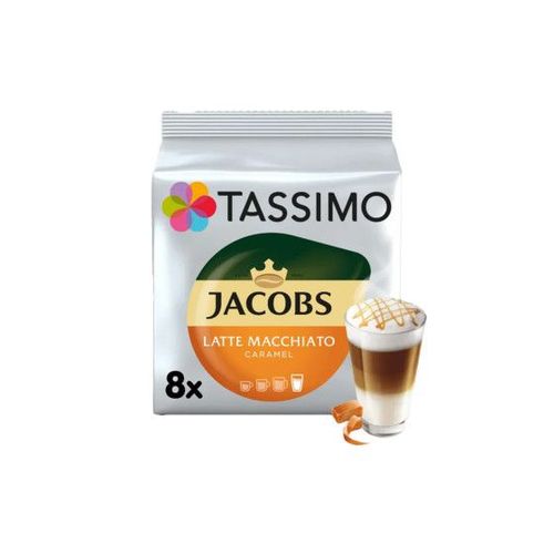 Capsules De Caf Tassimo Latte Macchiato Caramel (Compatibles Avec Les Machines  Capsules Bosch Tassimo), 8+8 Pcs.