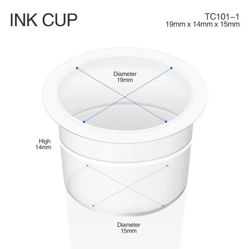 Capsules En Plastique Pour Encre De Tatouage,100 Pices,Micro-Lames,Capuchon Pour Pigment,Rcipient Transparent,Taille S/M/L,Pour Pointe D'aiguille - Type 100pcs L
