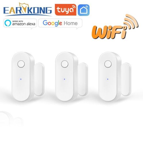 Capteur De Porte Wifi Intelligent,Dtecteur D'ouverture/Fermeture De Porte,Alarme Domestique,Compatible Avec L'application Alexa Google Home Tuya - Type Kind A3