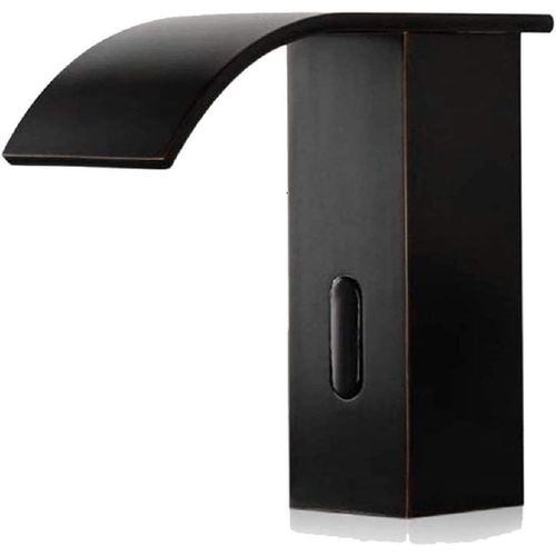 Capteur Infrarouge Automatique Robinet D'eau Chaude Et Froide Entirement Automatique Mlangeur De Lavabo  Cascade Ir Mlangeur D'vier De Salle De Bain Bec Haut En Laiton Bronze Huil Noir
