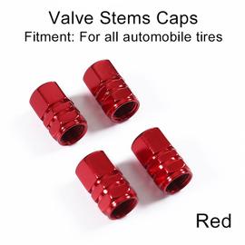 Capuchon de Valve de pneu de roue de voiture,couvercle de jante en aluminium,capuchon  de Valve d'air pour BMW Automobiles motos outil d'accessoires de voiture -  Type 4 pieces red