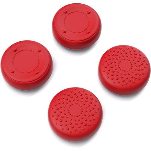 Capuchon Joystick Pour Steam Deck Oled Console,Joystick Caps Pour Steam Deck Lcd,Silicone Thumb Grip Caps Pour Ps Portal-Rouge(Points & Clout Design)