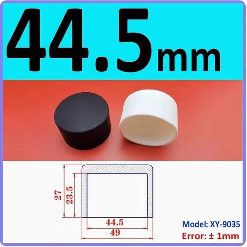 Capuchons D'extrmit De Tuyau En Acier Noir,Capuchons Ronds En Caoutchouc,Couvercle D'obturation,Bouchon D'tanchit,Coussinets De Jambe De Table De Chaise De Meubles,N - Type A-44.5mm(Black)-1pc