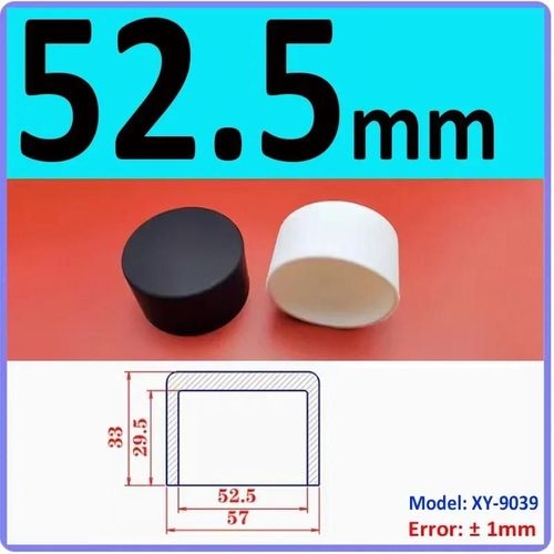 Capuchons D'extrmit De Tuyau En Acier Noir,Capuchons Ronds En Caoutchouc,Couvercle D'obturation,Bouchon D'tanchit,Coussinets De Jambe De Table De Chaise De Meubles,N - Type A-52.5mm(Black)-1pc