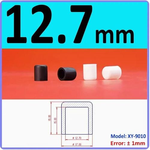 Capuchons D'extrmit De Tuyau En Acier Noir,Capuchons Ronds En Caoutchouc,Couvercle D'obturation,Bouchon D'tanchit,Coussinets De Jambe De Table De Chaise De Meubles, - Type A-12.7mm(Black)-4pcs
