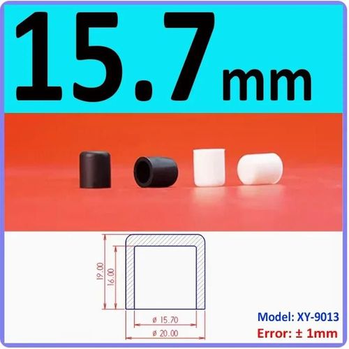 Capuchons D'extrmit De Tuyau En Acier Noir,Capuchons Ronds En Caoutchouc,Couvercle D'obturation,Bouchon D'tanchit,Coussinets De Jambe De Table De Chaise De Meubles, - Type A-15.7mm(Black)-2pcs