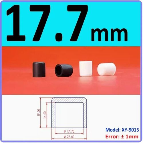 Capuchons D'extrmit De Tuyau En Acier Noir,Capuchons Ronds En Caoutchouc,Couvercle D'obturation,Bouchon D'tanchit,Coussinets De Jambe De Table De Chaise De Meubles - Type A-17.7mm(Black)-10pcs