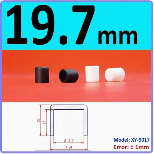 Capuchons D'extrmit De Tuyau En Acier Noir,Capuchons Ronds En Caoutchouc,Couvercle D'obturation,Bouchon D'tanchit,Coussinets De Jambe De Table De Chaise De Meubles, - Type A-19.7mm(Black)-4pcs
