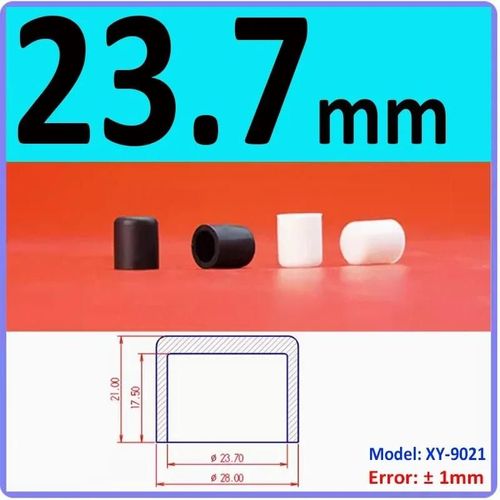 Capuchons D'extrmit De Tuyau En Acier Noir,Capuchons Ronds En Caoutchouc,Couvercle D'obturation,Bouchon D'tanchit,Coussinets De Jambe De Table De Chaise De Meubles, - Type A-23.7mm(Black)-4pcs