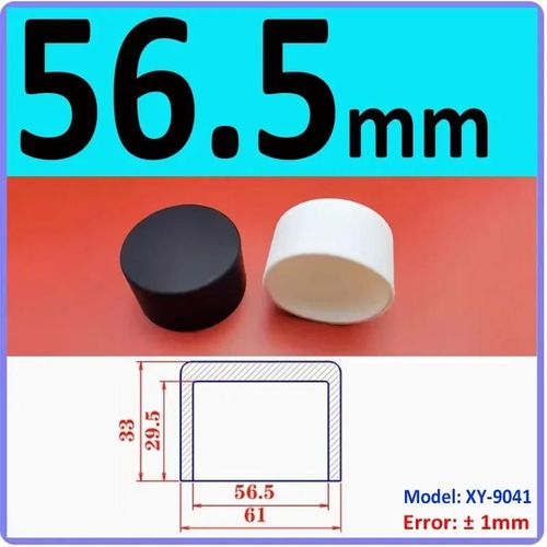 Capuchons D'extrmit De Tuyau En Acier Noir,Capuchons Ronds En Caoutchouc,Couvercle D'obturation,Bouchon D'tanchit,Coussinets De Jambe De Table De Chaise De Meubles, - Type A-56.5mm(Black)-2pcs