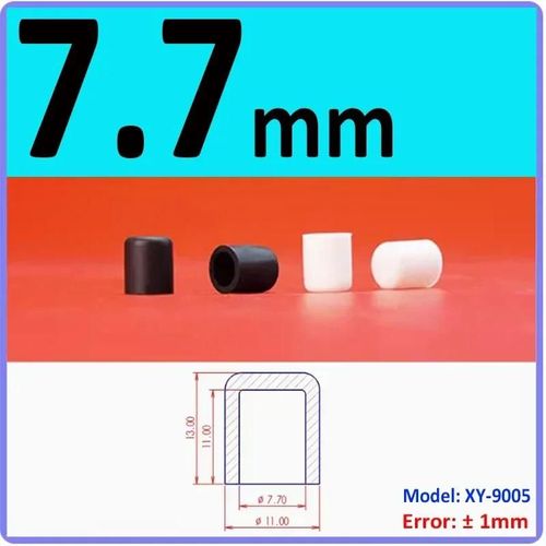 Capuchons D'extrmit De Tuyau En Acier Noir,Capuchons Ronds En Caoutchouc,Couvercle D'obturation,Bouchon D'tanchit,Coussinets De Jambe De Table De Chaise De Meubles, - Type A-7.7mm(Black)-10pcs