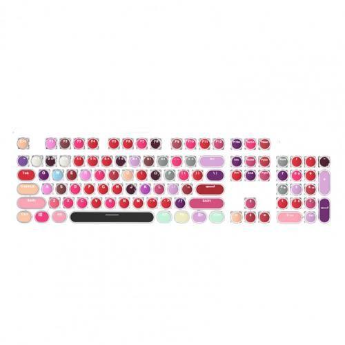 Capuchons de touches de clavier en ABS, couleur mixte, rouge  lvres, rtro-clairage, pour ordinateur, 104 touches