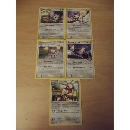 Capumain 60pv (50/100) + Capumain 60pv (70/123) + Capumain 80pv (35/100) + Capidextre 80pv (56/111) + Capidextre 80pv (100/124) Pokemon