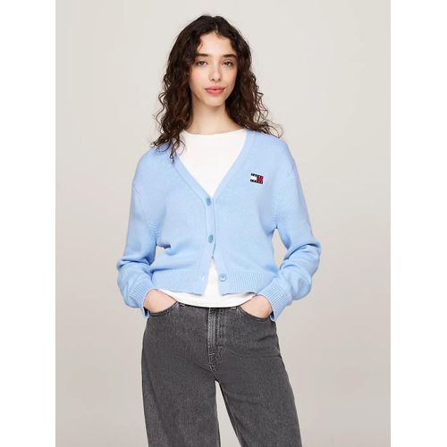 Cardigan Boxy  Badge Tommy Tjw Essential Badge Cardigan Ext/Vessel Blue - S