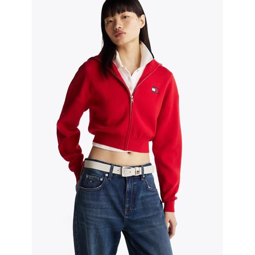 Cardigan Dcontract Zipp Tjw Crp Badge Zip Thru Cardigan/Bright Red - L