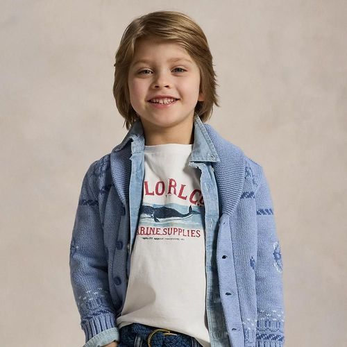 Cardigan Nautique  Col Chle En Coton