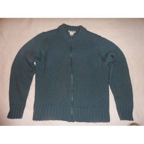Cardigan Zipp Jersey Bleu La Redoute