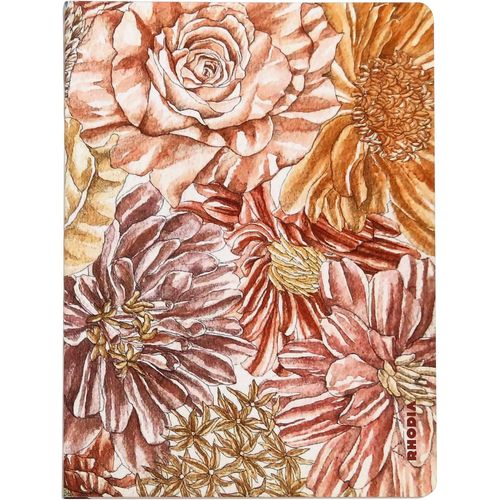 Carnet  Spirale Cache - A5 - Lign - 120 Pages - Papier Ivoire 90 G/M - Couverture Soft Touch - Collection Orange Botanique
