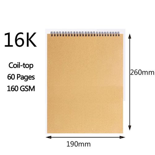 Carnet De Croquis Professionnel Vierge,Carnet D'interconnexion,Journal Intime  Spirale,Fournitures Scolaires D'art,Bloc-Notes De Dessin Au Crayon,Papeterie,160,101 - Type 16k-Top #B