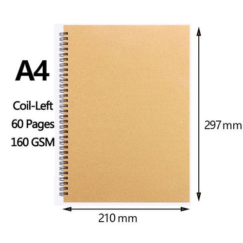 Carnet De Croquis Professionnel Vierge,Carnet D'interconnexion,Journal Intime  Spirale,Fournitures Scolaires D'art,Bloc-Notes De Dessin Au Crayon,Papeterie,160,101 - Type A4-Left #A