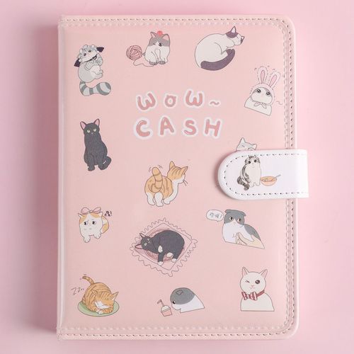 Carnet De Notes  Couverture En Pu, Mignon Chat Frais, Pages D'illustration En Couleur, Carnet De Notes  Couverture Rigide, Journal Intime, Livre De Coloriage, Planificateur, 36k, 112 Feuilles