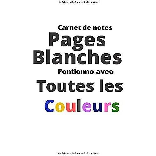De Notes Pages Blanches Fonctionne Avec Toutes Les Couleurs