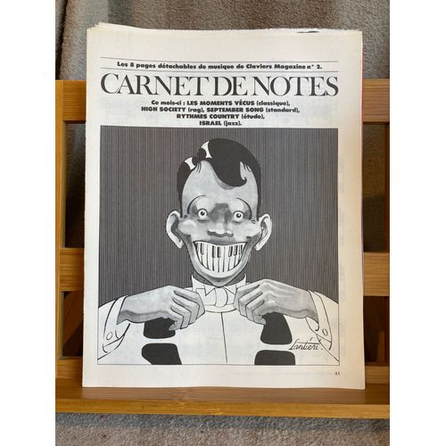Carnet De Notes Pages Dtachables Claviers Magazine N2 Partition Piano 2000