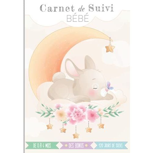 Carnet De Suivi Bb: Cahier Tout En Un  Complter : Journal De Bord Quotidien 1er ge + Suivi De Sant Cadeau Idal Pour Futur Parent 128 Pages Avec Des Bonus (O'clair De Lune - 1er Age)   de de lune, O?Clair  Format Broch 